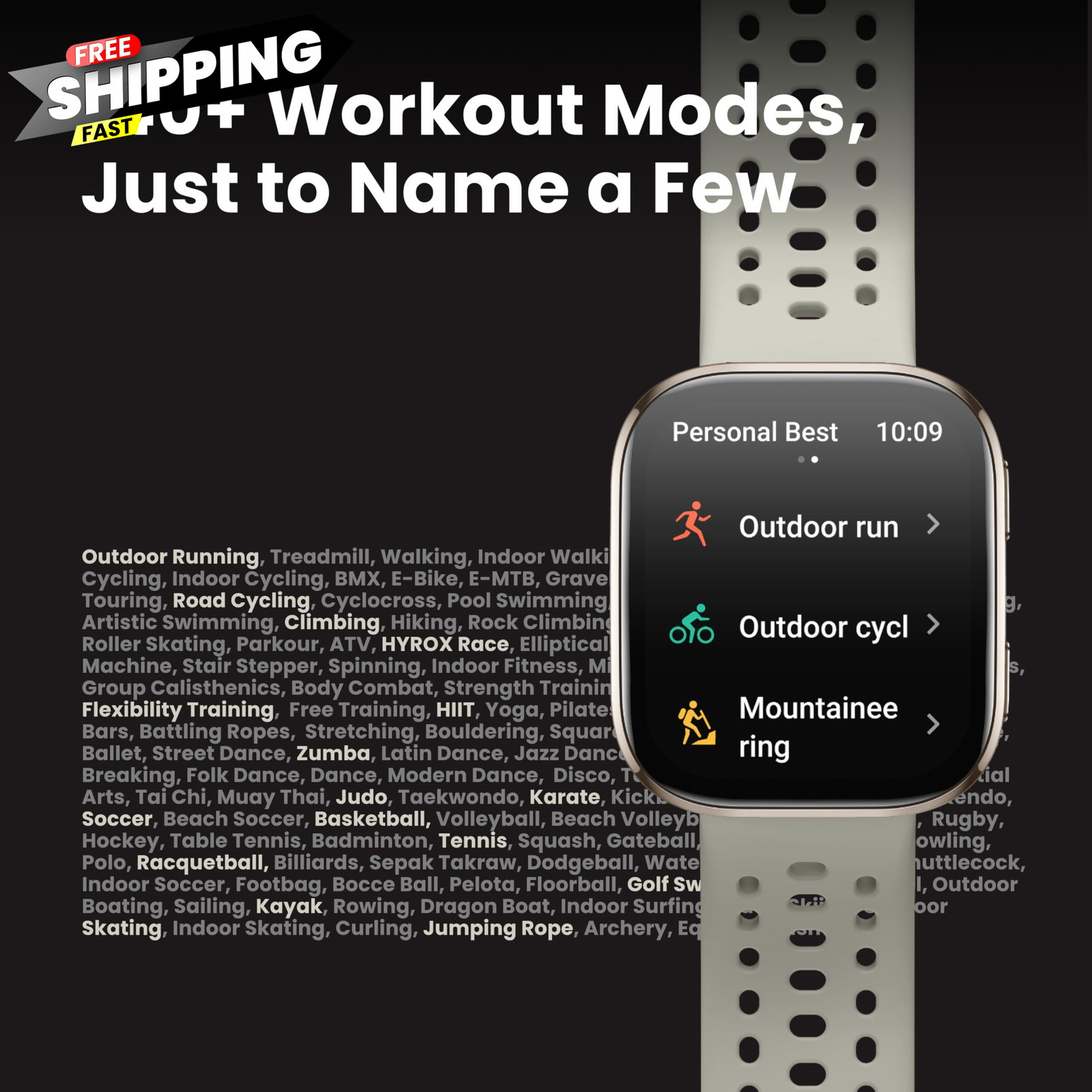 Amazfit Bip 6 Smart Watch 46mm, 14 Day Battery, 1.97″ AMOLED 44mm, Black