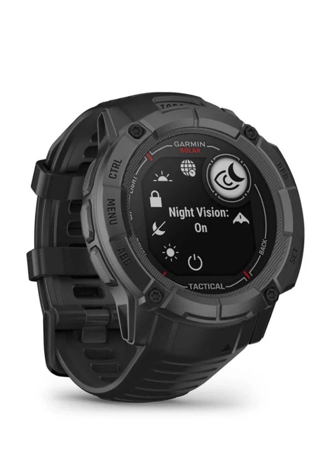 Garmin Instinct 2X Solar Tactical GPS Smartwatch 50mm Black Silicone Band