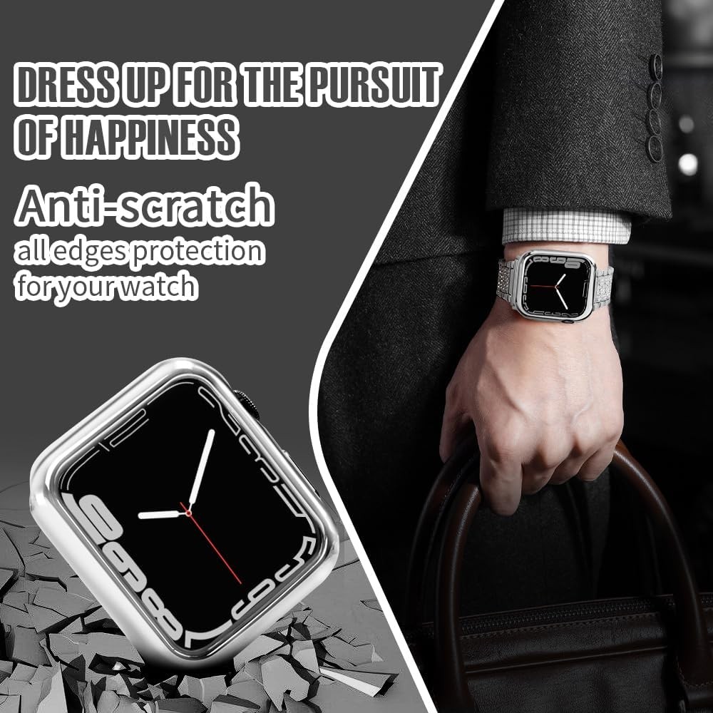 Case For Apple Watch Series 6/SE/5/4 40mm Shockproof Flexible Cover, Silver
