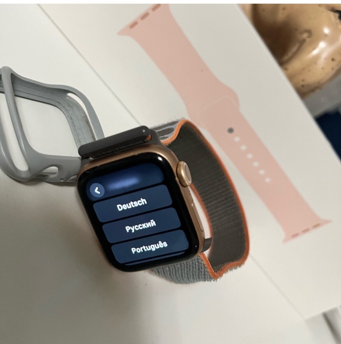 Apple Watch Series 5 40mm Gold Aluminum Case with Pink Sport Band (MWWP2LL/A)…
