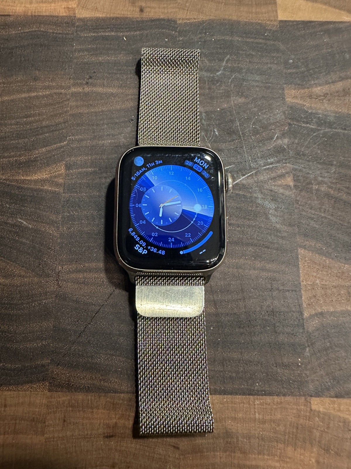 Apple Watch Series 6 44mm Case with Milanese Loop – Gold Stainless Steel,…