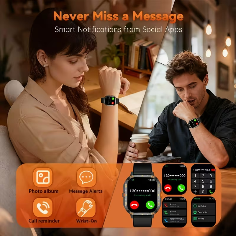 2025 Sport Smart Watch HD Display Bluetooth Call Multi Sport USB