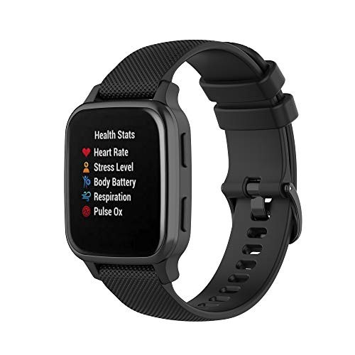 2 Pack Soft Silicone Strap Compatible with Garmin Venu/Venu2 Plus for Women Men