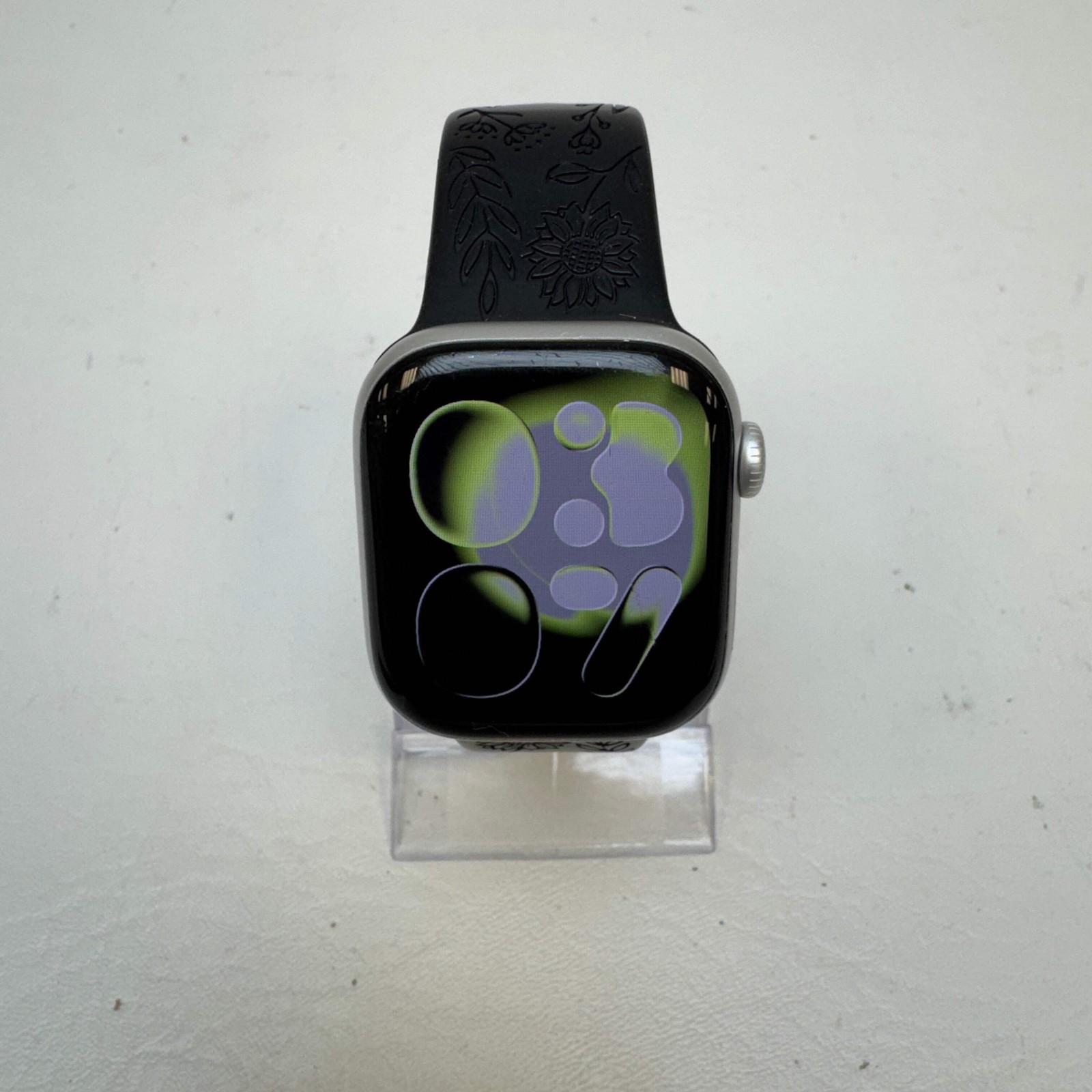 GPS Only Apple Watch Series 10 42MM Silver Aluminum Black Engraved Sport Band MW