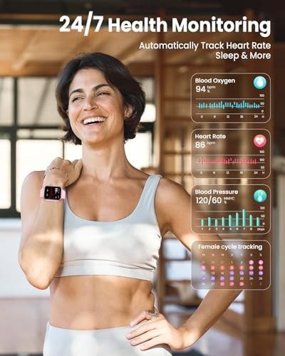 1.85″ Smart Fitness Watch for Men & Women – 30+ Days Battery, Heart Rate, SpO2,
