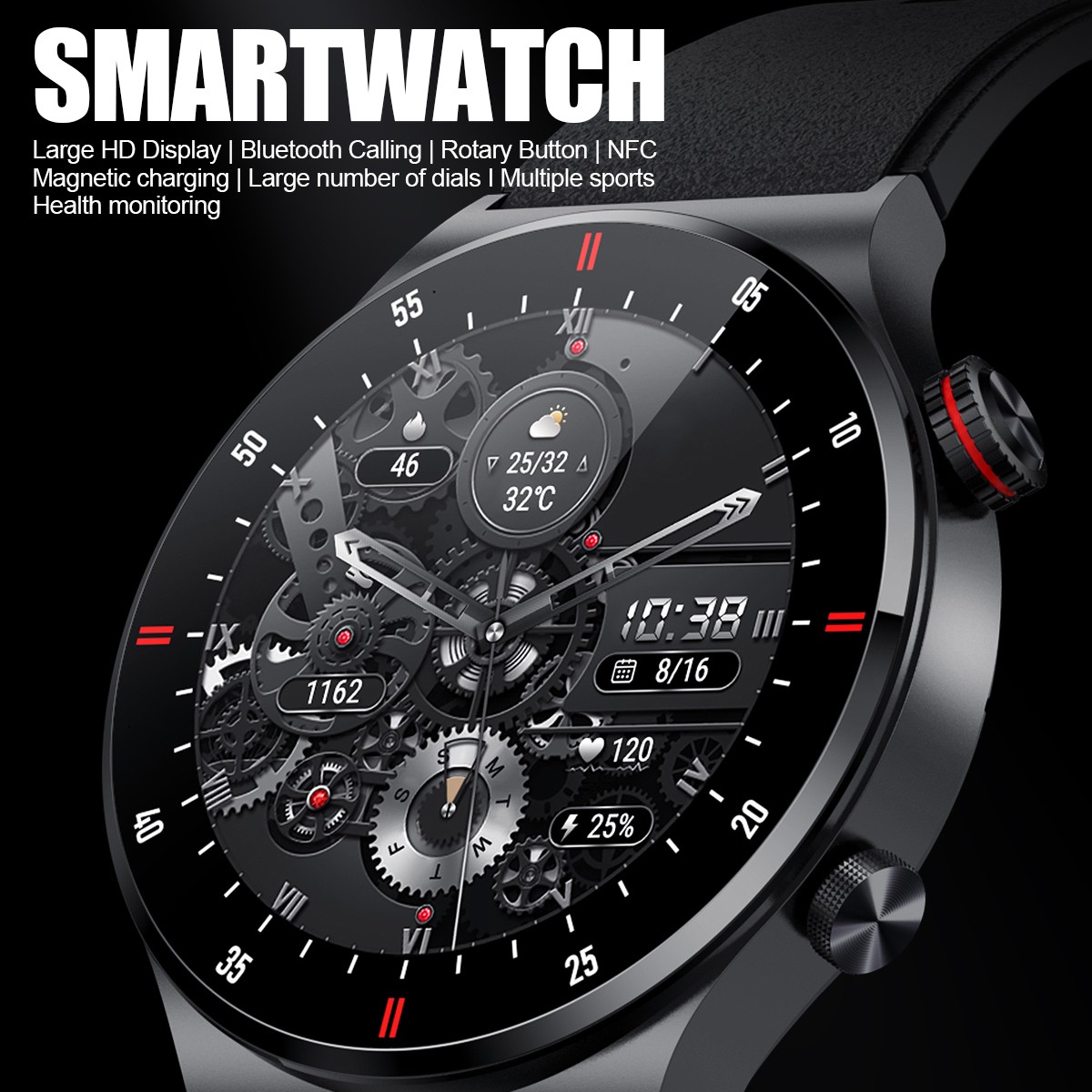 2026 Smart Watch For Men/Women, Waterproof Smartwatch Bluetooth Samsung iPhone