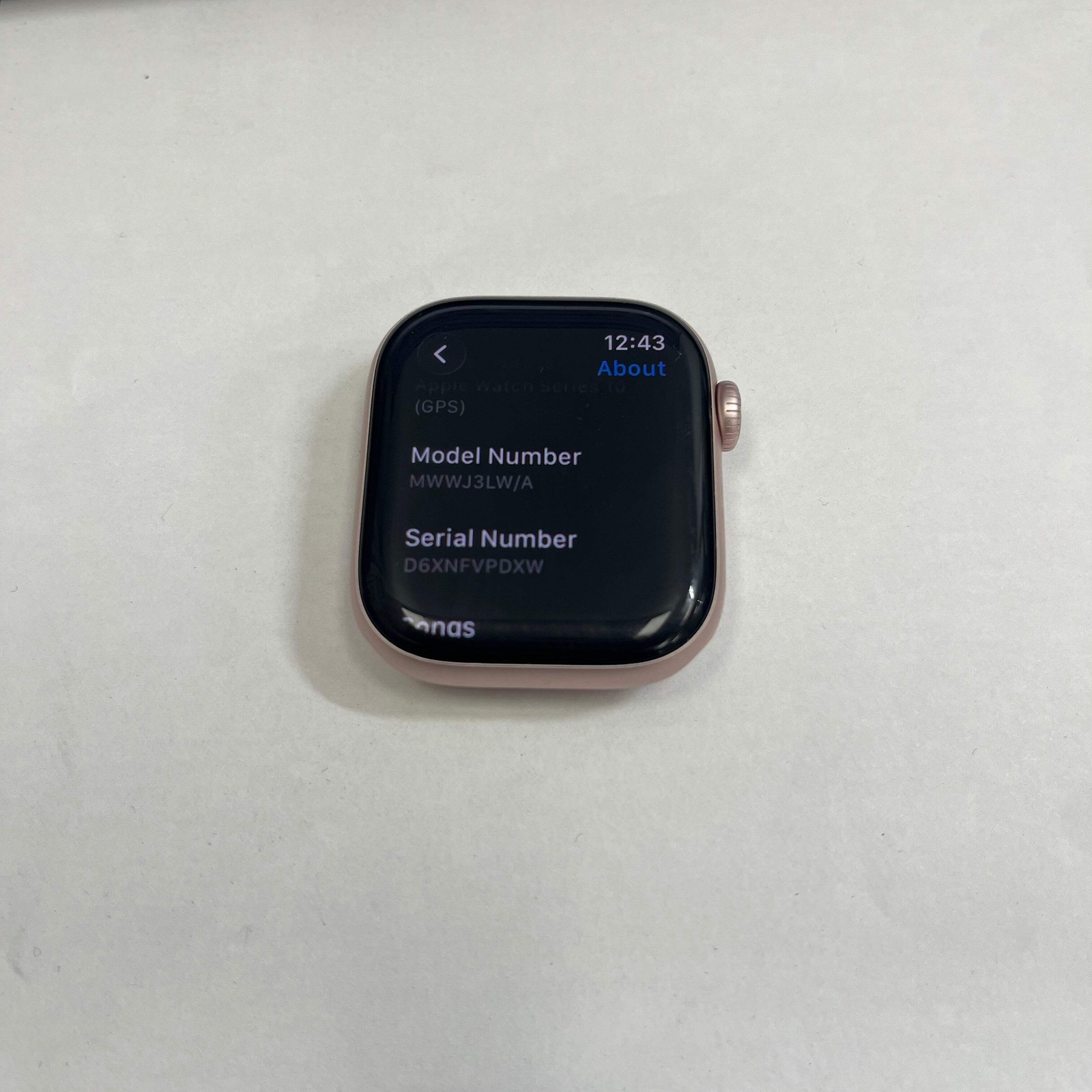 GPS Only Apple Watch Series 10 42MM Rose Gold Aluminum Face Only