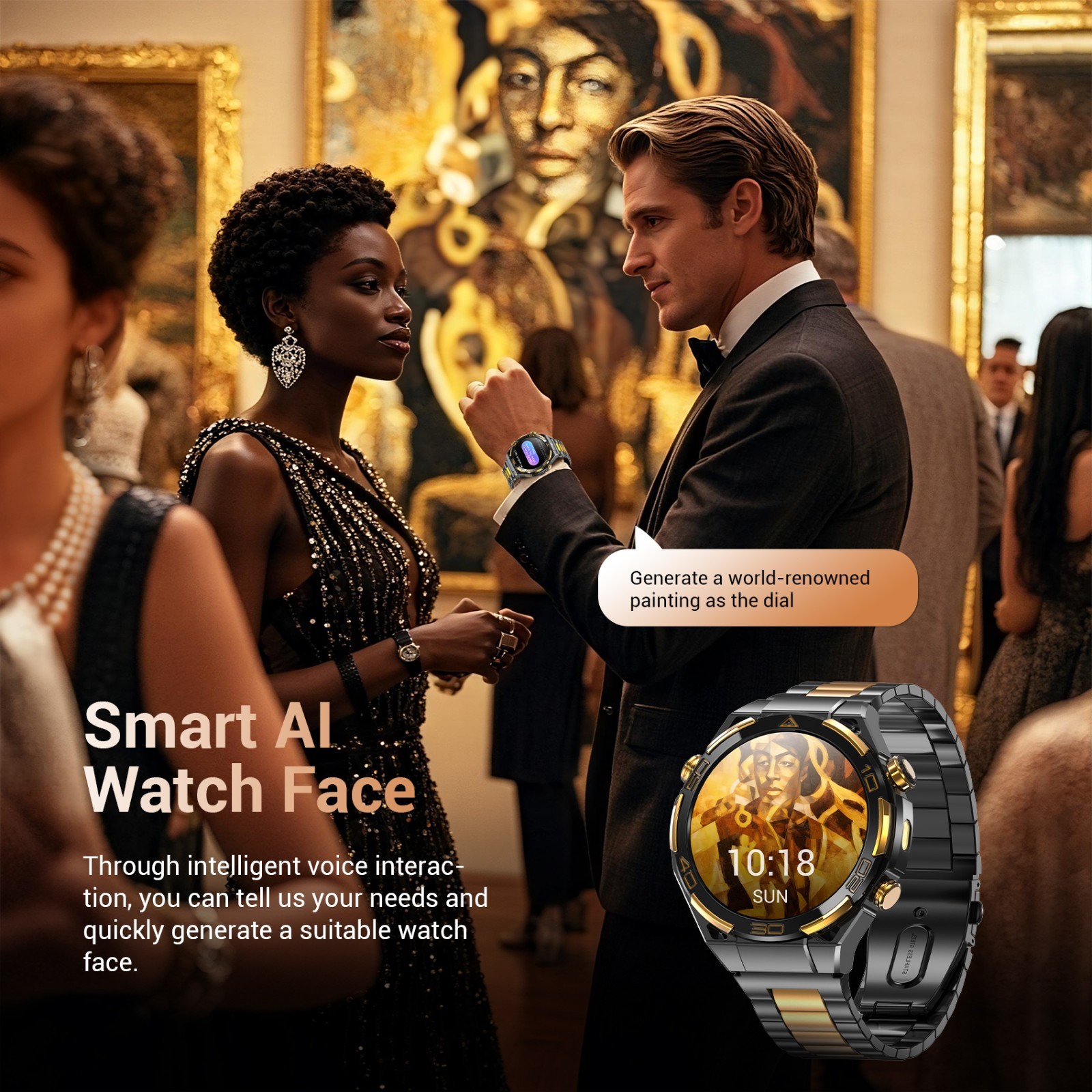Smart Watch Mens 1.43″ AMOLED Built-in GPS Flashlight Compass, Bluetooth Calls