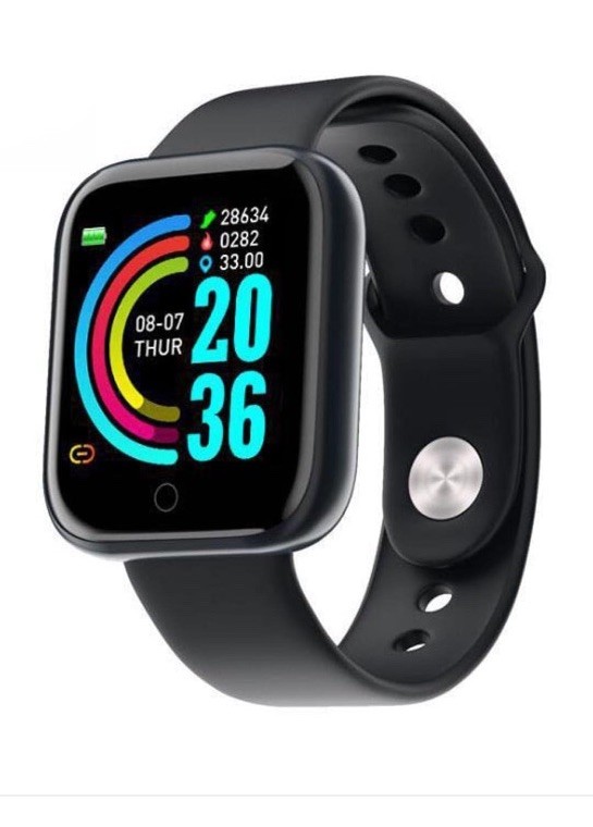 Smart Watch Black Health Checker Workout Step Counter Heart Rate Monitor Blue