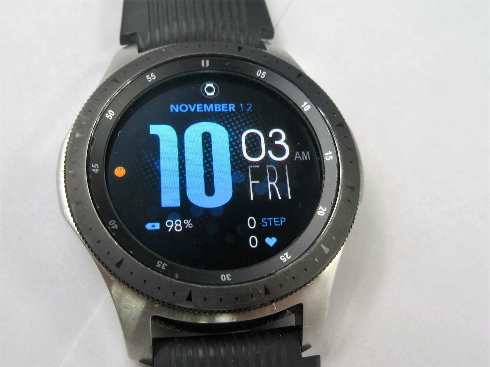 Samsung Galaxy Watch SM-R805U 46mm Silver Case Black Strap LTE Smart Watch