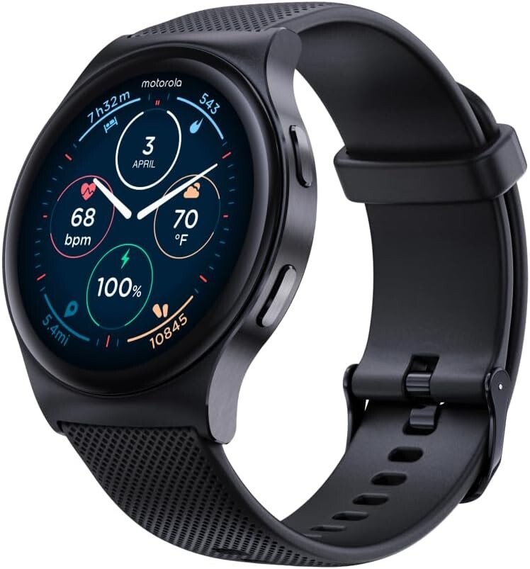 Motorola Moto Watch 120 36.3mm Smartwatch W/ Heart Rate Monitor – 3 colors