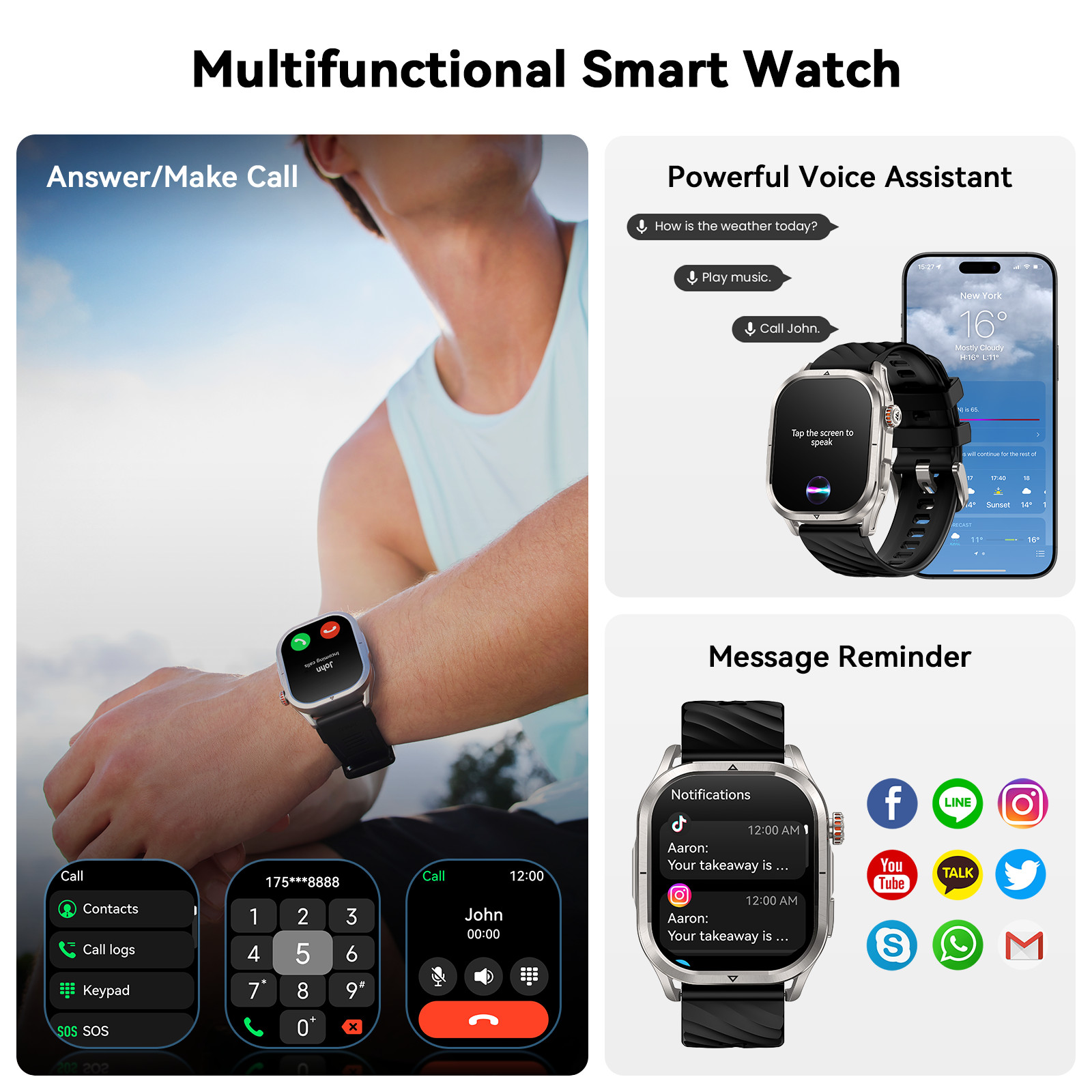 2025 KOSPET MAGIC P10 Smart Watch – GPS, 50m Waterproof, 50-Day Battery Life NEW