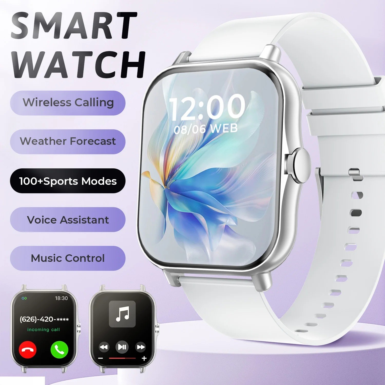 New Smartwatch BT Call Health&Sleep Monitor 1.83”HD Screen Unisex Smart Watch