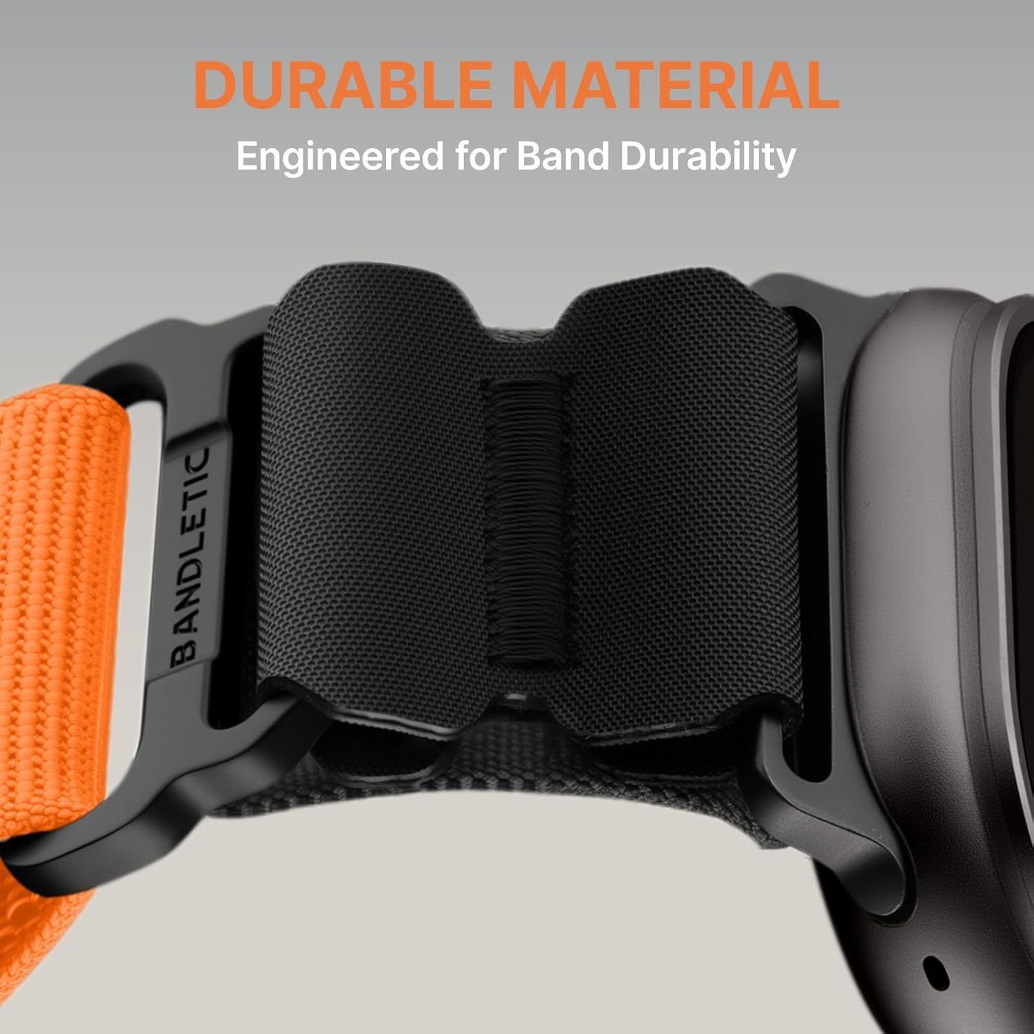Tactical Sport Loop Strap Compatible with Apple Watch 44mm, Durable Nylon