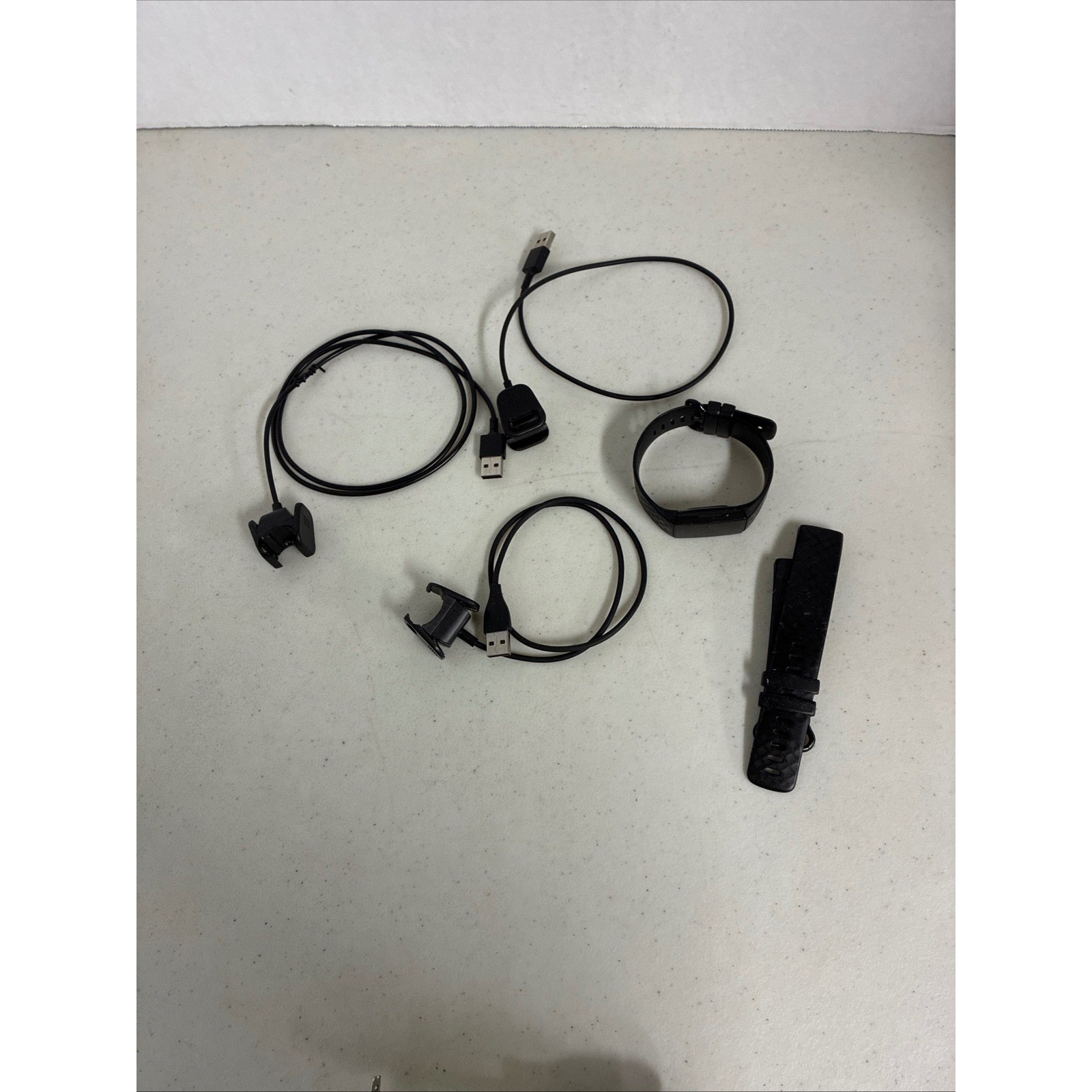 Fitbit Charge 4 (untested) Black Fitness Tracker Bundle with 3 Chargers & Band