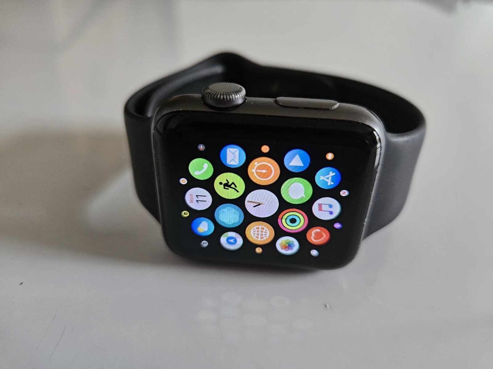 Apple Watch Series 2 Generation Black Band 42mm A1758, SN- FH7T8H2JHJLJ Unlocked