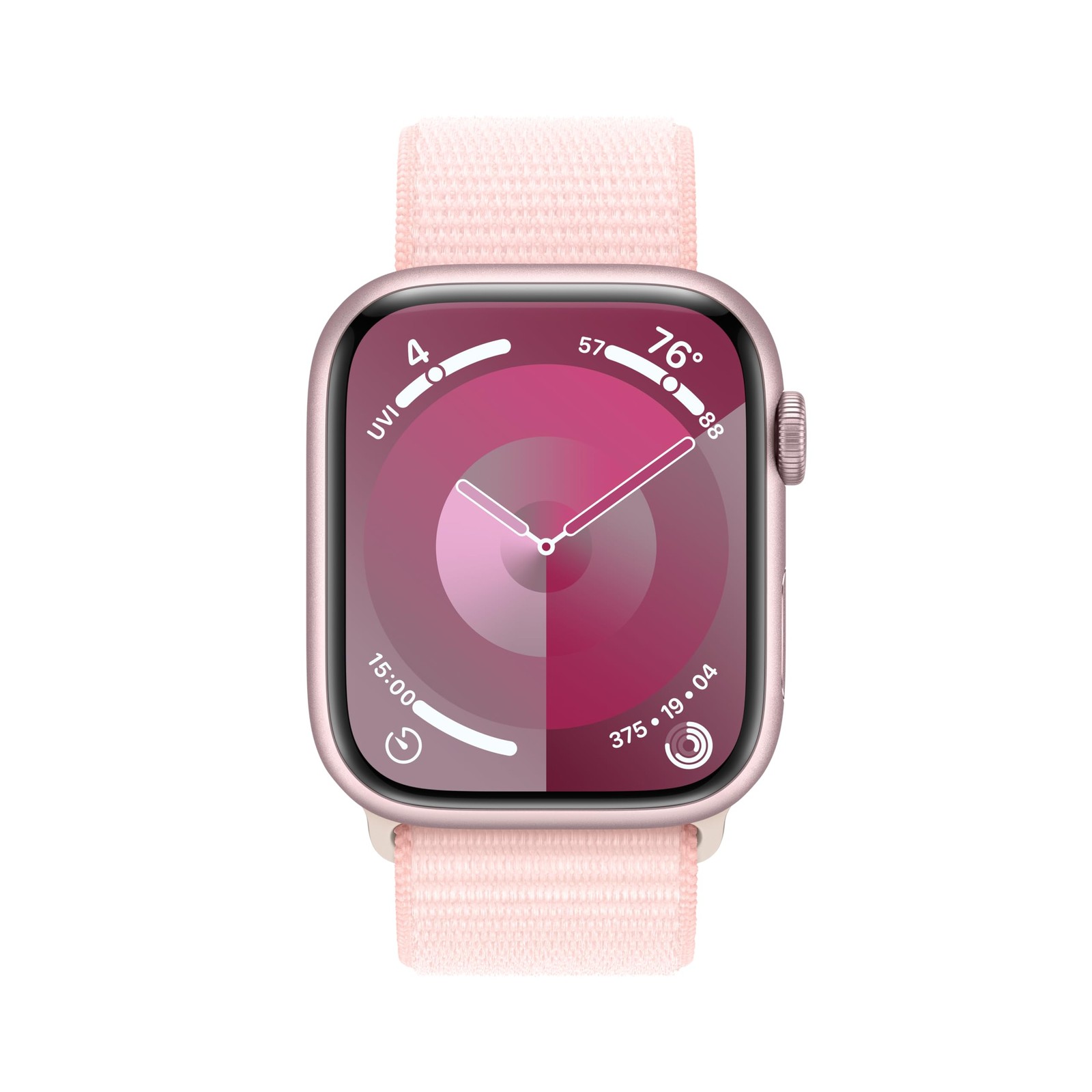 Apple Watch Series 9 45mm GPS Pink Aluminum Case Pink Sport Loop Carbon Neutral