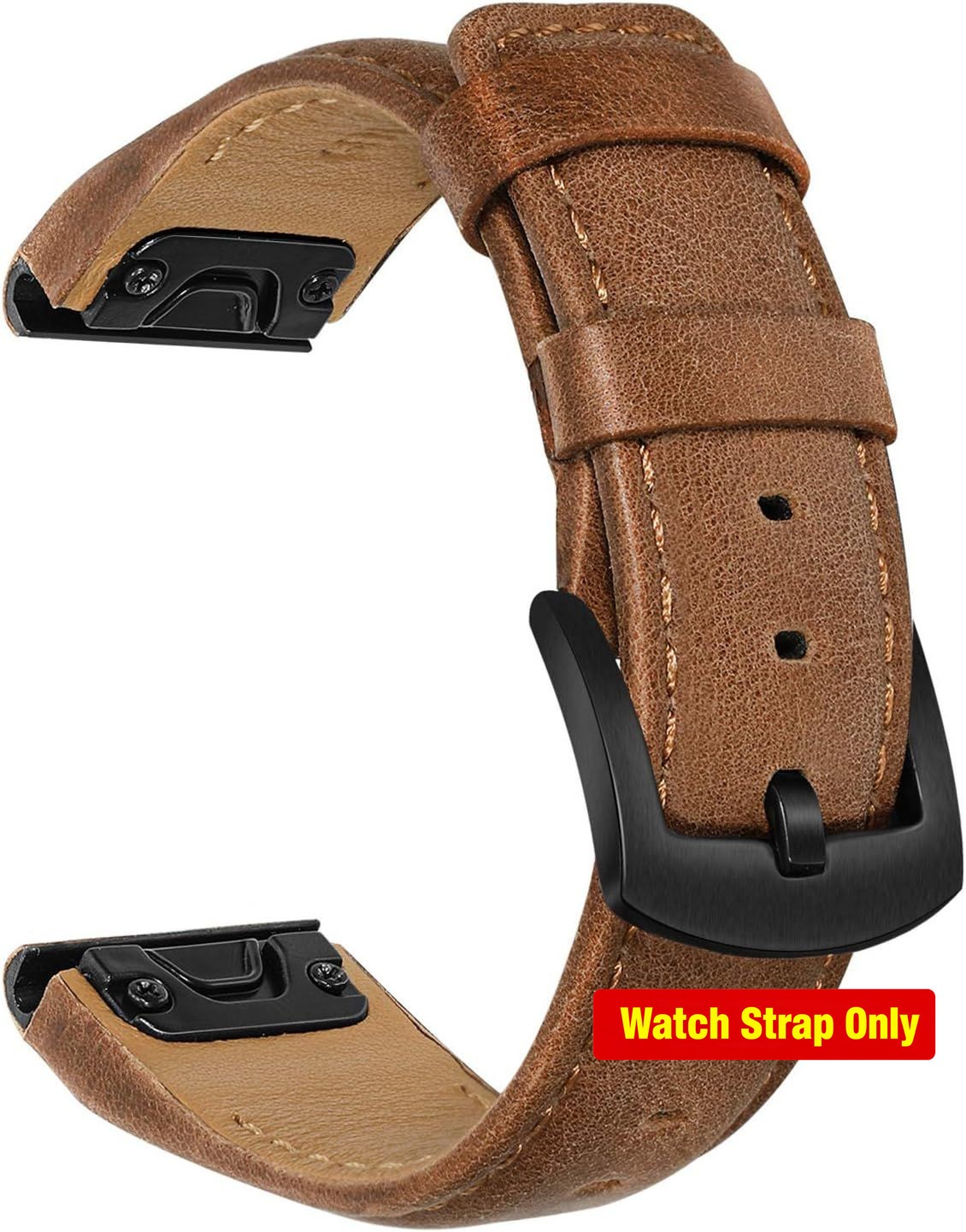 20mm Genuine Cowhide Leather Strap Compatible with Garmin Fenix 8 43mm