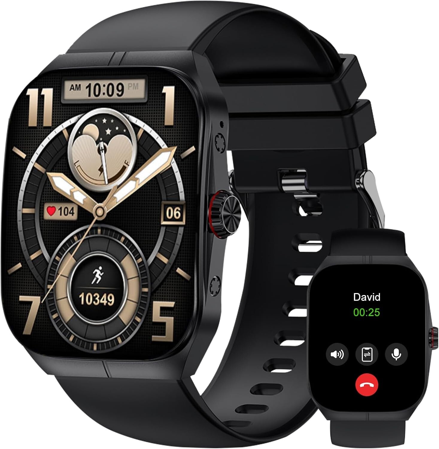 Curved Screen Smart Watch Fitness Tracker Call Message Notification Android IOS