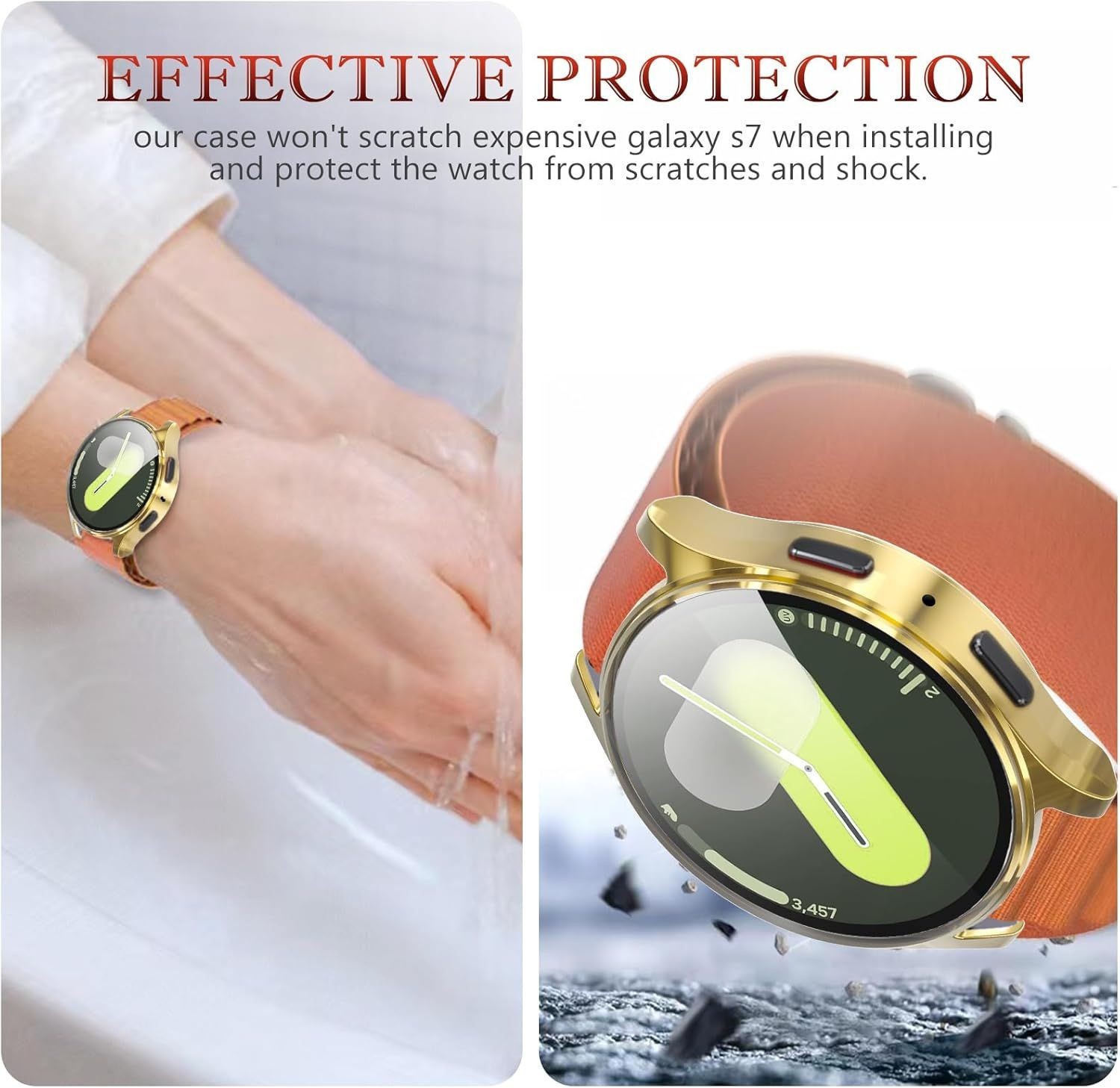 HD Protective Screen Cover Case for Samsung Galaxy Watch 7 44mm – Stylish Bumper