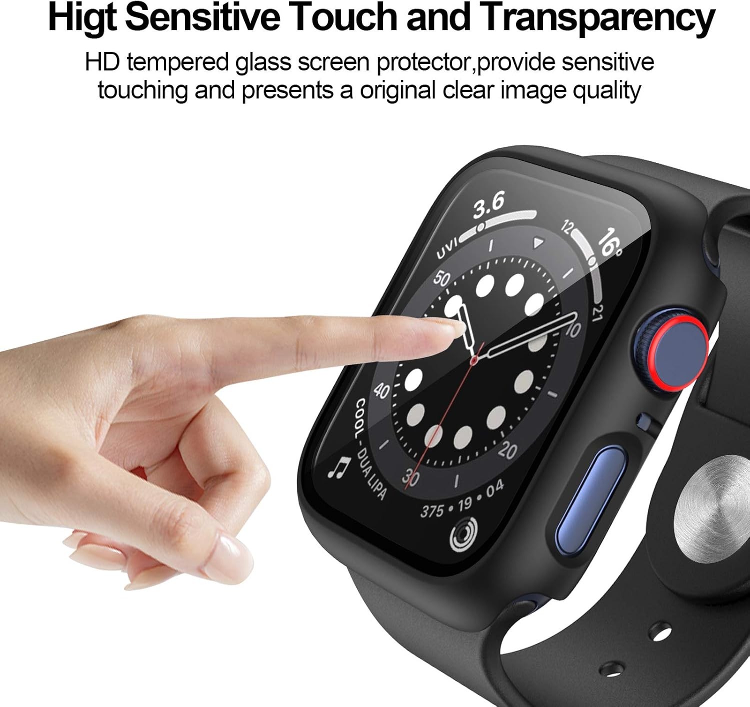 6-Pack Hard Case with Tempered Glass for 42mm Apple Watch Series 3, Full Coverag