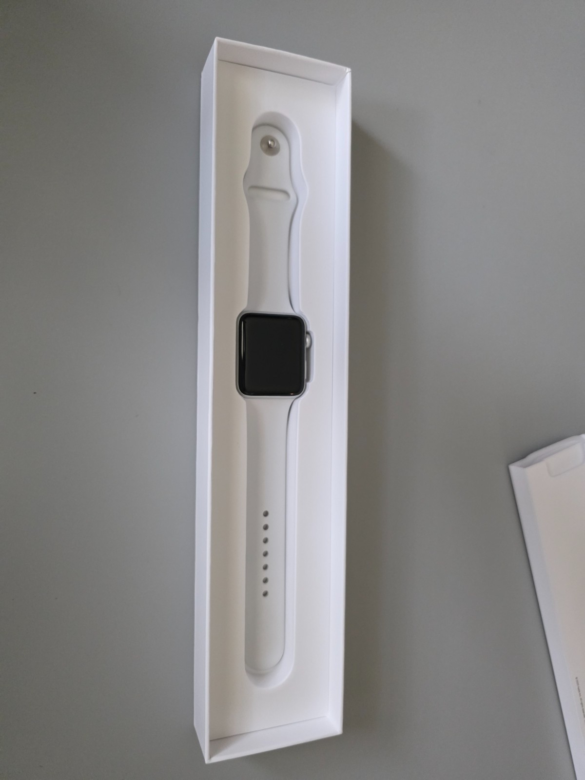 Apple Series 3 42mm Smartwatch – Silver Aluminum Case/White Sport Band MTF22LL/A