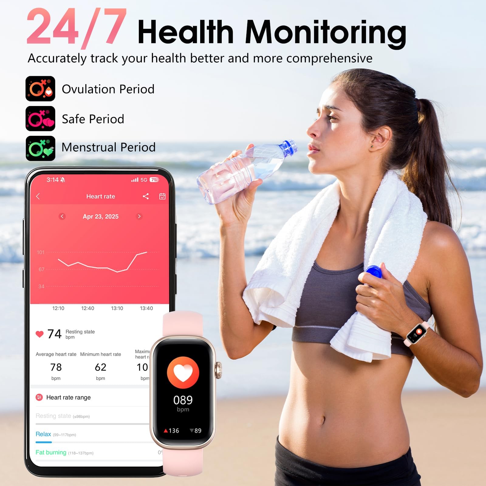 Fitness Tracker, with 24/7 Dynamic Heart Rate Monitoring Sleep Tracker Answer…