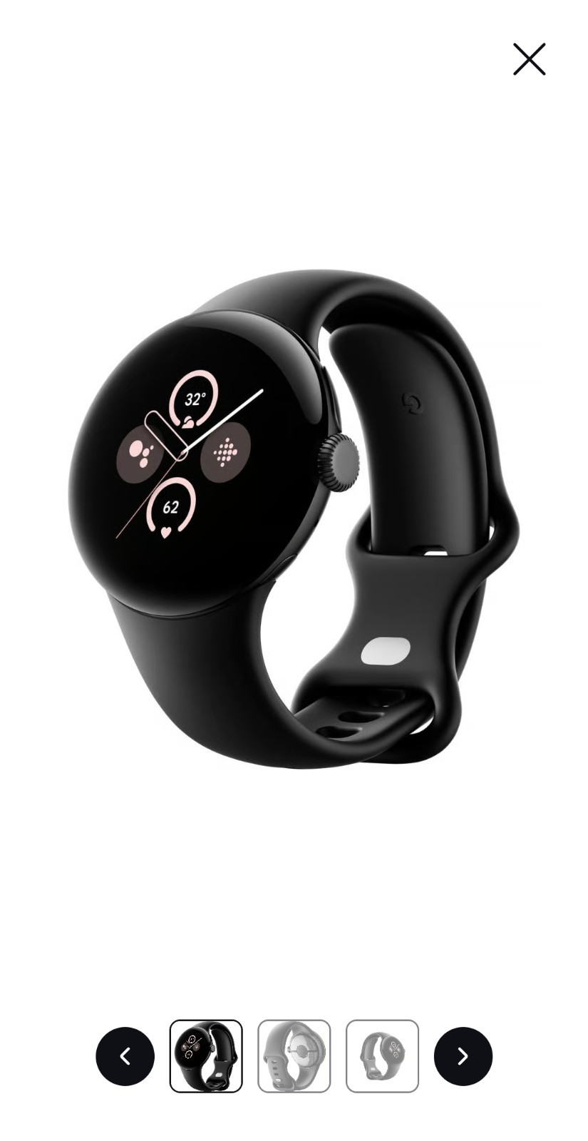 Google Pixel Watch 2 41mm Matte Black Aluminum Case (BLUETOOTH ONLY)