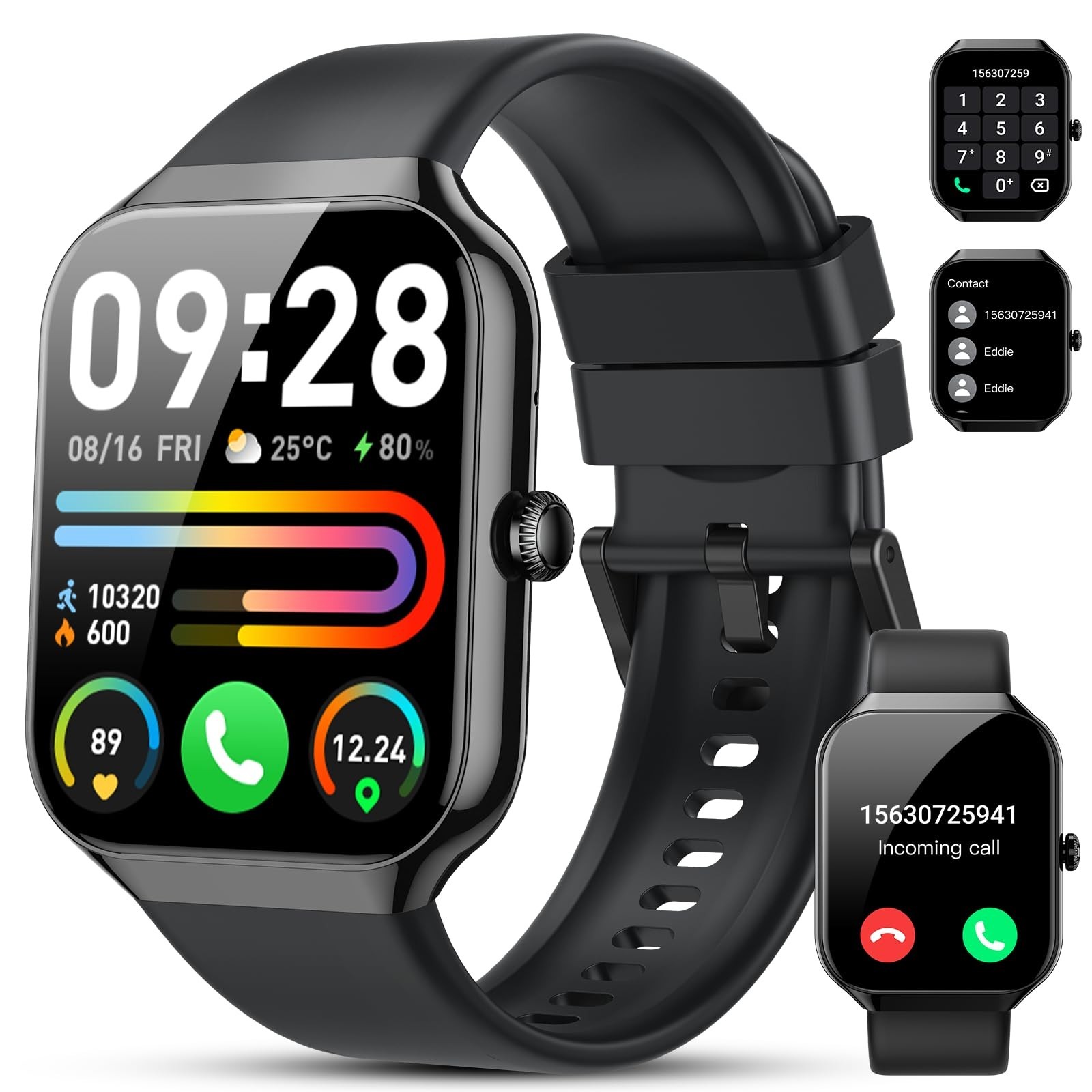 2026 Smartwatch for Men & Women – 1.96″ HD Touch, BT5.4 Call, Fitness Tracker, I