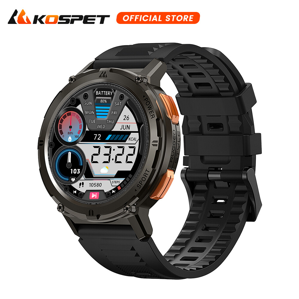 KOSPET TANK T2 Smart Watch for Men Smartwatch 50m Waterproof 410mAh Long Battery