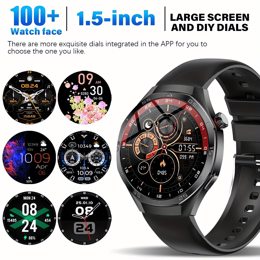 1.5″ Smartwatch Bluetooth Call Fitness Tracker HR Monitor Step Sleep iOS/Android