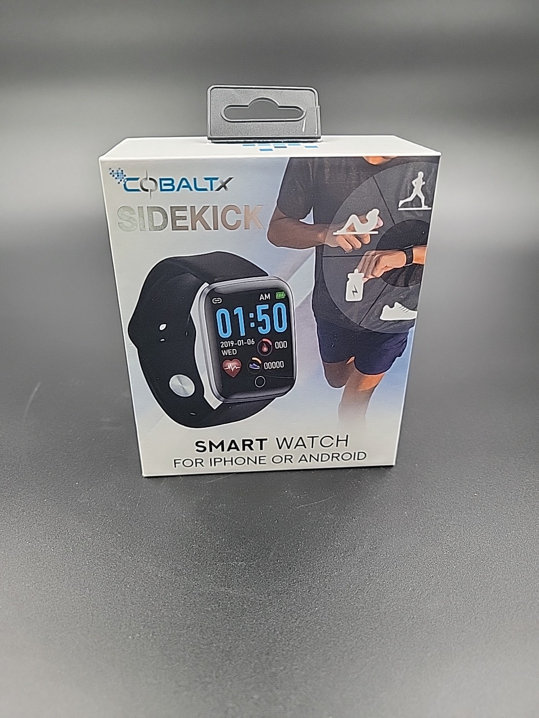 COLBALTX Sidekick Smart Watch For iPhone Or Android Smartwatch BT Phone Steps +