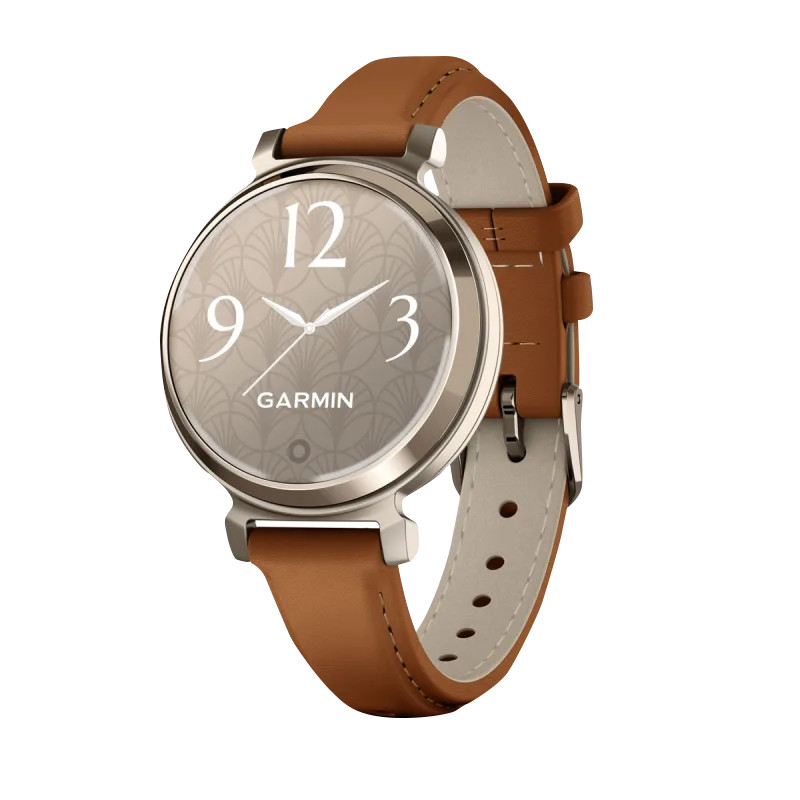 Garmin Lily 2 Classic, Cream Gold with Tan Leather Band (010-02839-02) *