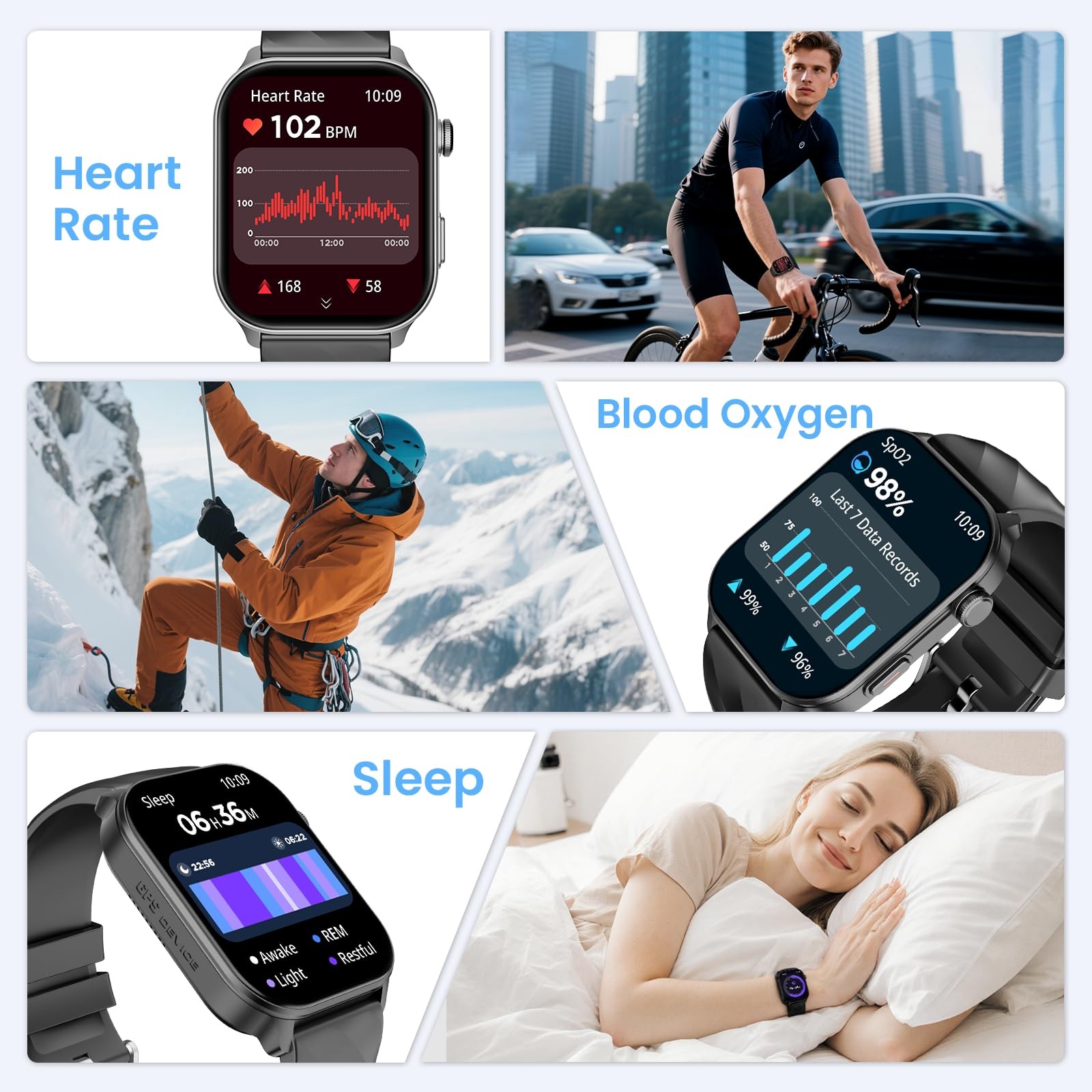Smart Watches for Men Women with Built-in GPS, Answer/Make Calls, 2.01″ HD To…