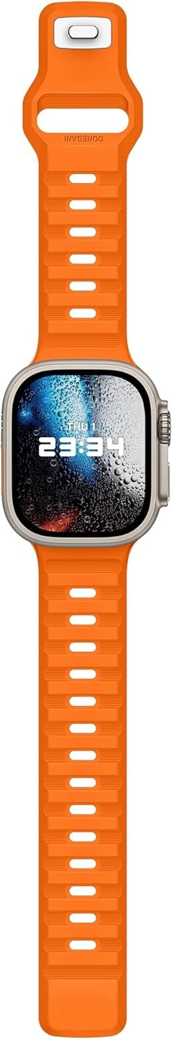 Silicone Strap Compatible with Apple Watch Ultra 2 40mm 44mm Orange