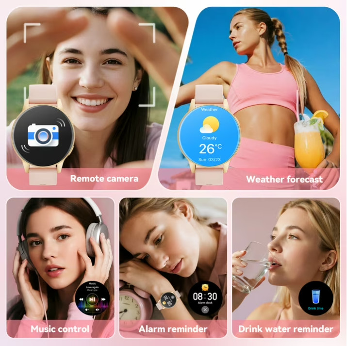 Reloj Inteligente Para iPhone Android De Mujer Smart Watch Pantalla Táct Nuevo
