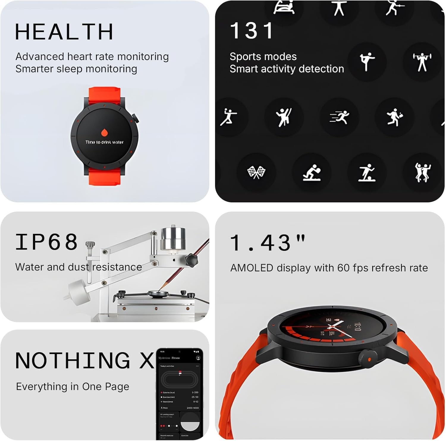 New CMF BY Nothing Watch 3 Pro Smart Watch Bluetooth Call AI Energy Orange