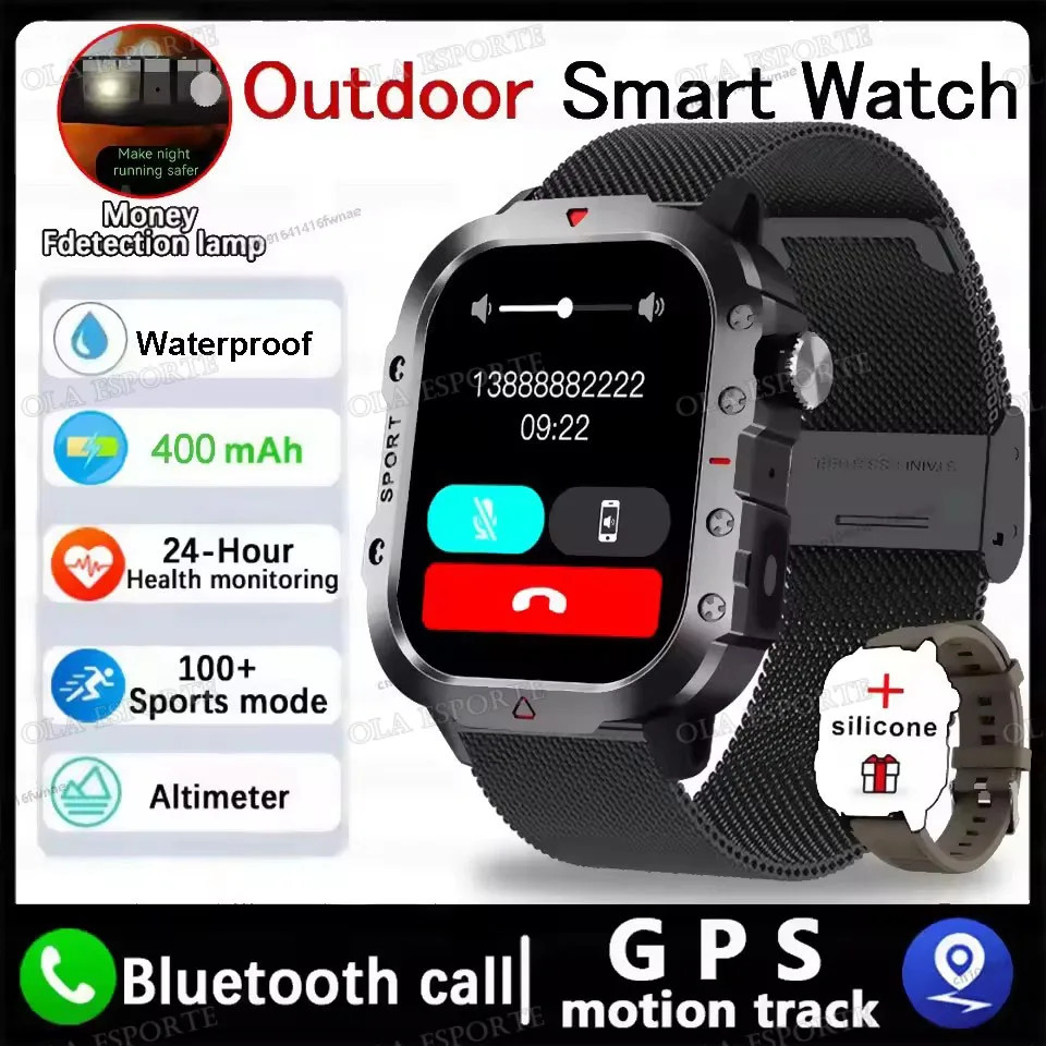 2.01” LED Smartwatch Bluetooth Calling Heart Rate Monitor Multi Sport IP68