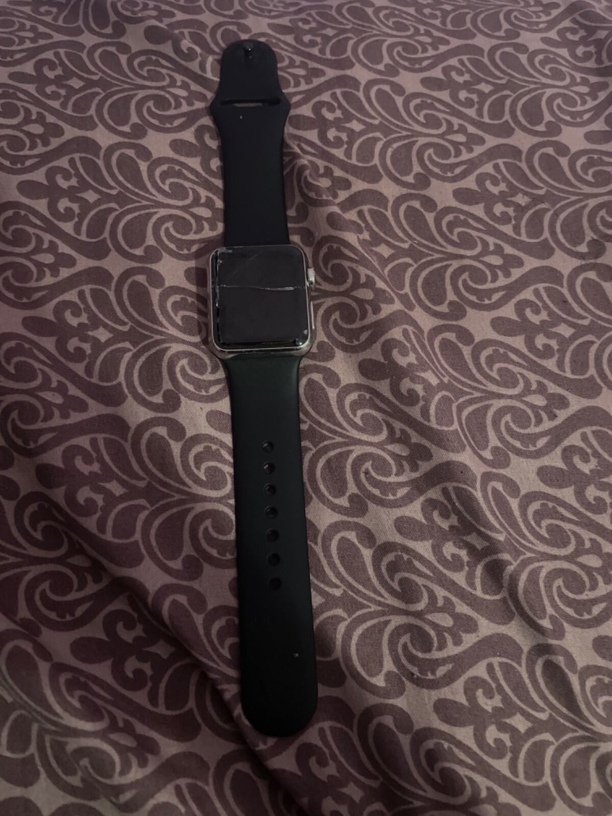 Apple Watch Series 3 38mm Space Gray Aluminum Case with Black Sport Band…