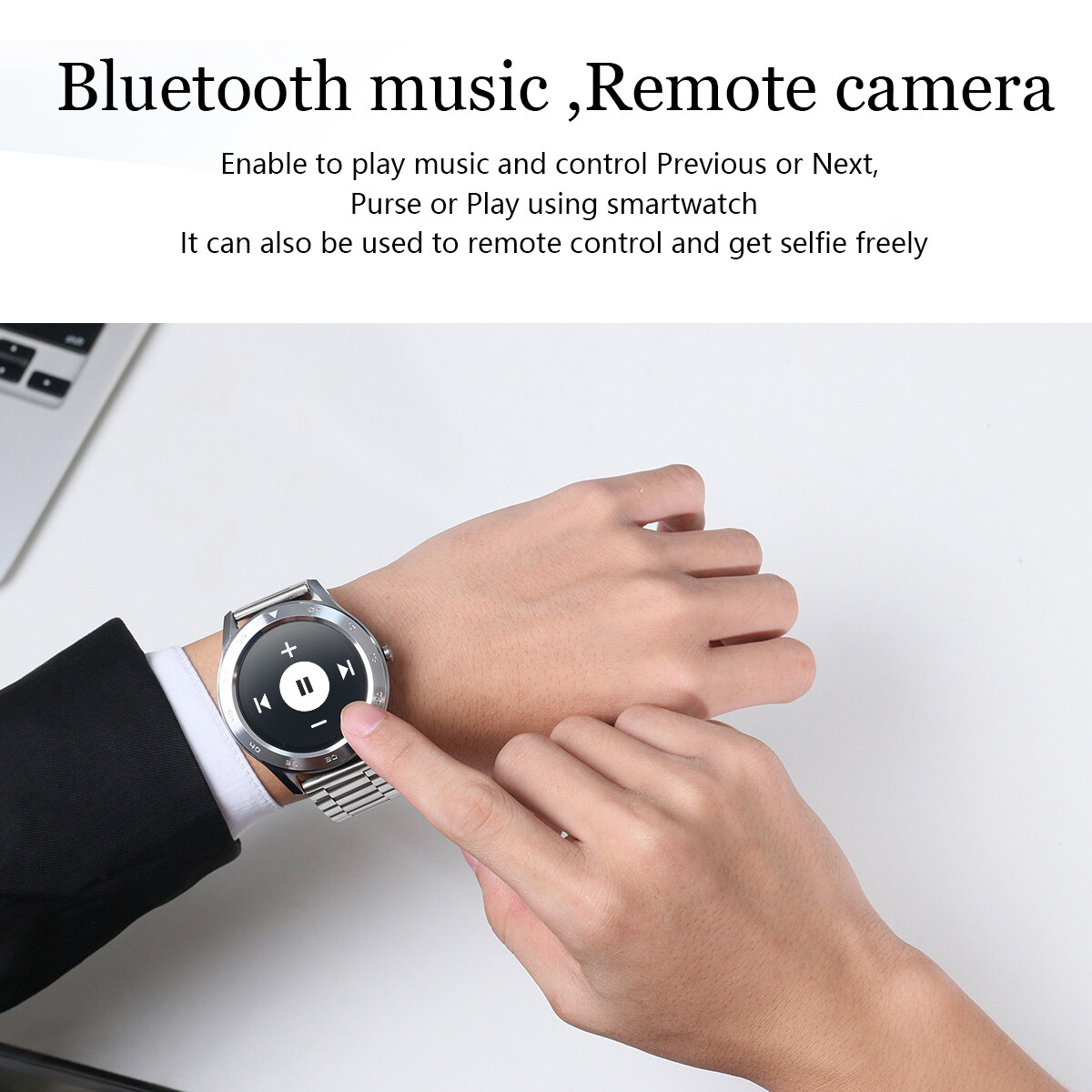 Men Women Smart Watch Business Luxury Bluetooth Wristwatch Sport Fitness Tracker