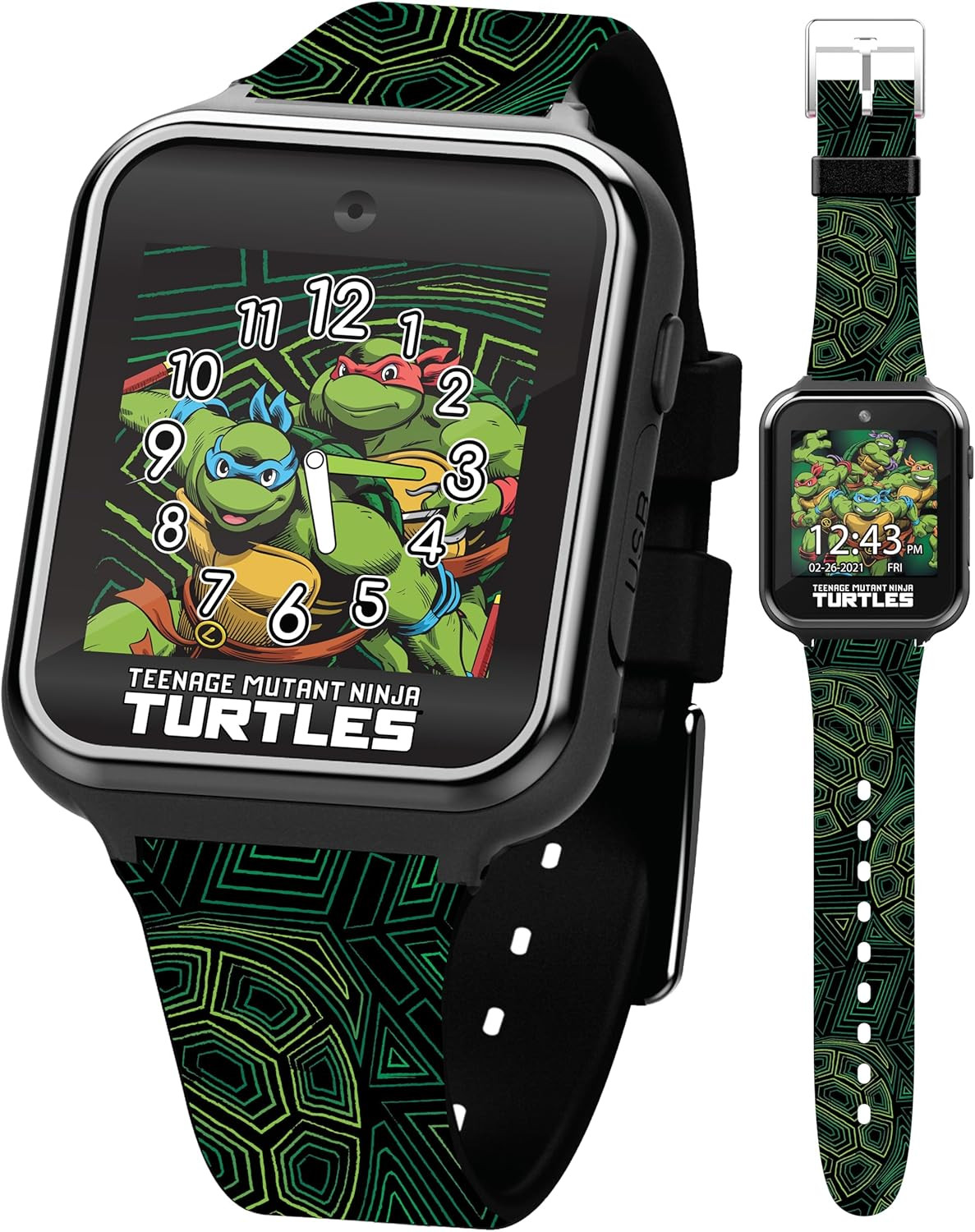 Teenage Mutant Ninja Turtles Kids Smart Watch with Selfie Camera, Video Recorder