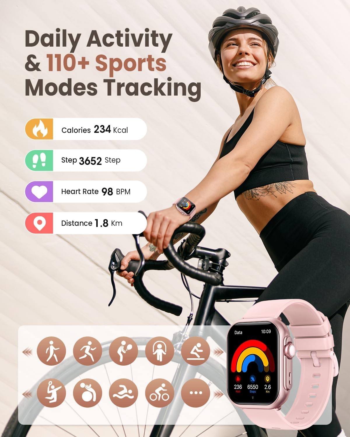 Multi-Functional Smart Watch for Women – Bluetooth, GPS, and Health Monitoring