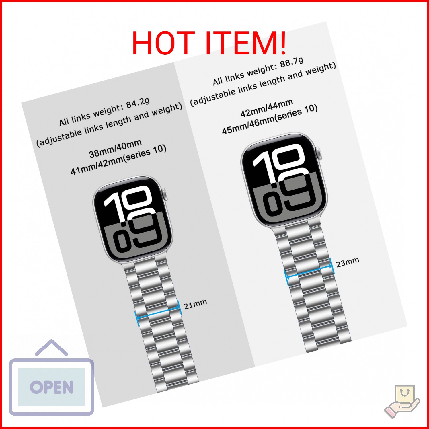 Tasikar Band Compatible with Apple Watch Band 42mm (Series 10/11) 41mm 40mm 38mm