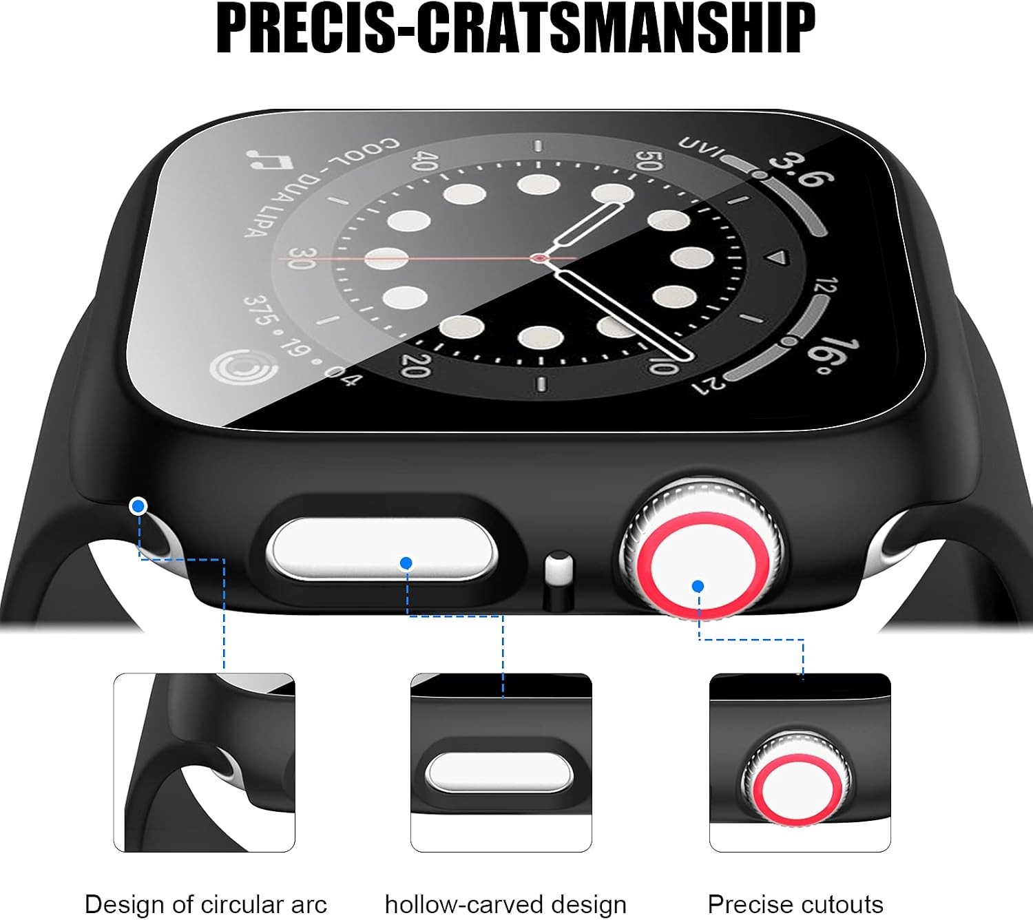14 Pack Slim Guard Case with Tempered Glass Screen Protector for 38mm Apple Watc