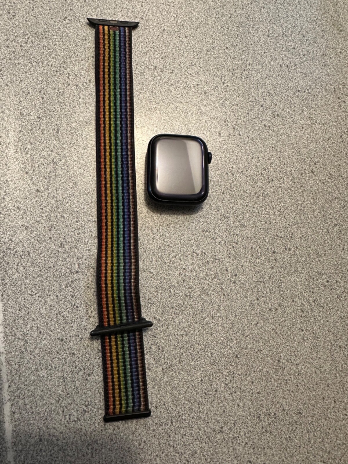 Apple Watch Nike Series 7 45mm Midnight Aluminum Case Pride Sport Loop GPS