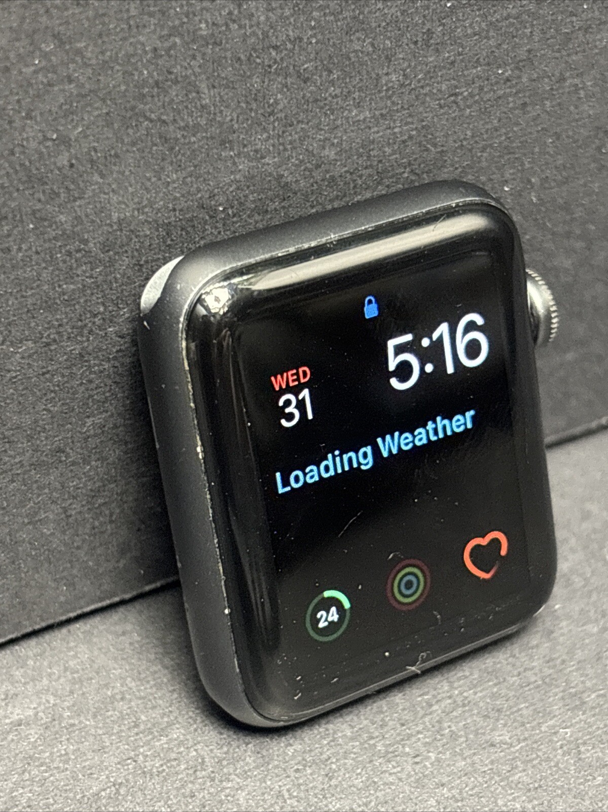 PARTS ONLY Apple Watch Series 3 42mm Space Gray A1859 Aluminum Case No Band