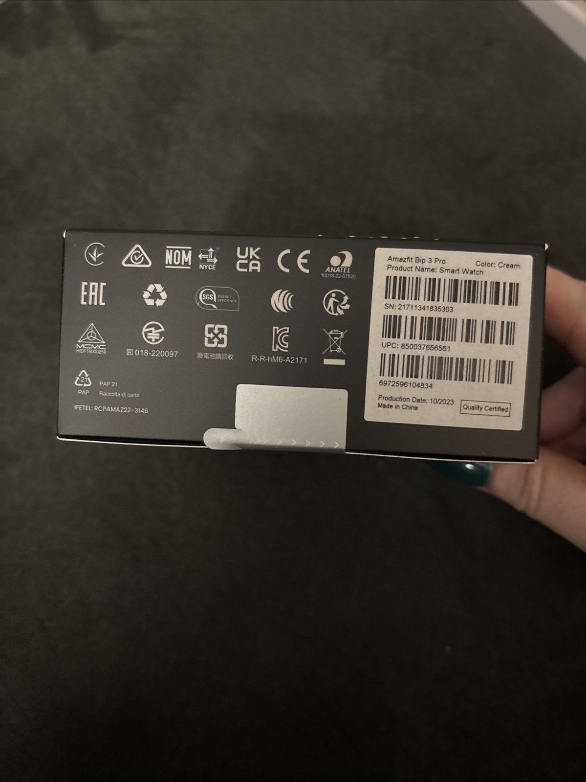 Amazfit Bip 3 Pro A2171 Smartwatch, Cream