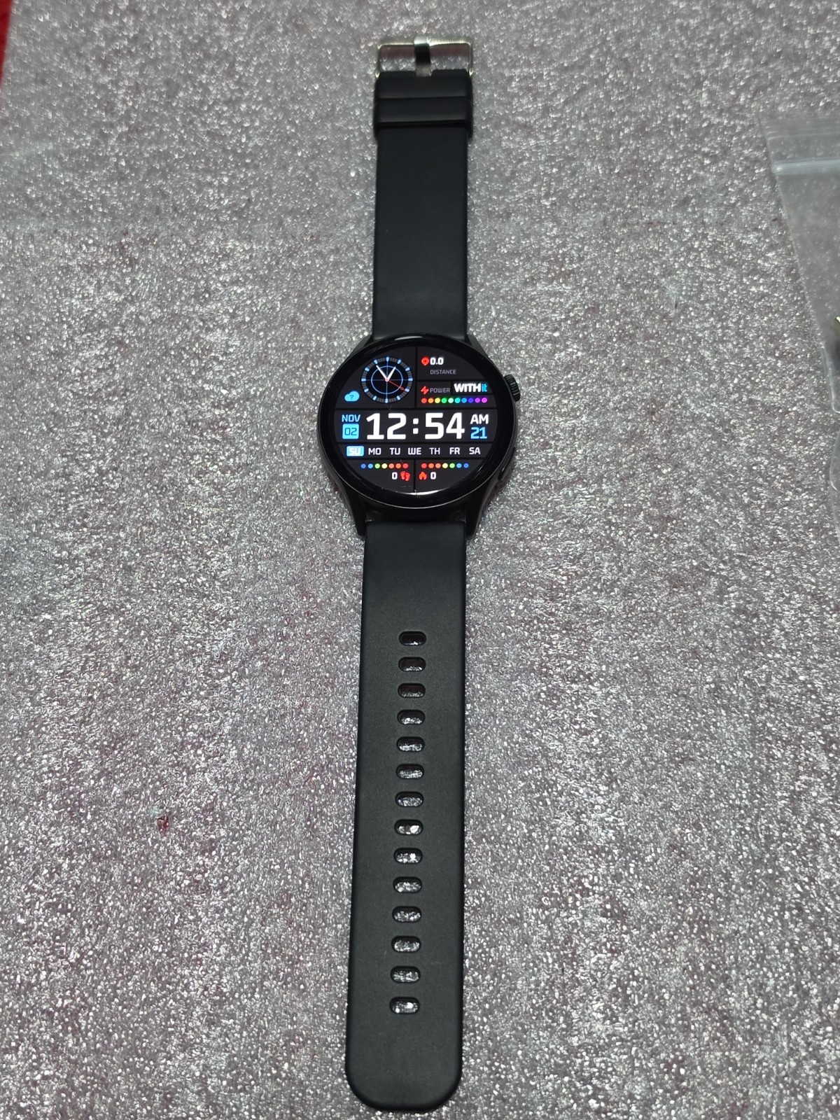 WITHit DECA Smartwatch AMOLED Touchscreen Heart Rate Step Counter Black