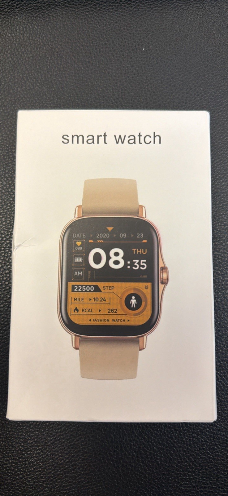 Hiwear Plus Smartwatch 44mm Black Metal Case Silicone Band Fitness HR Sleep
