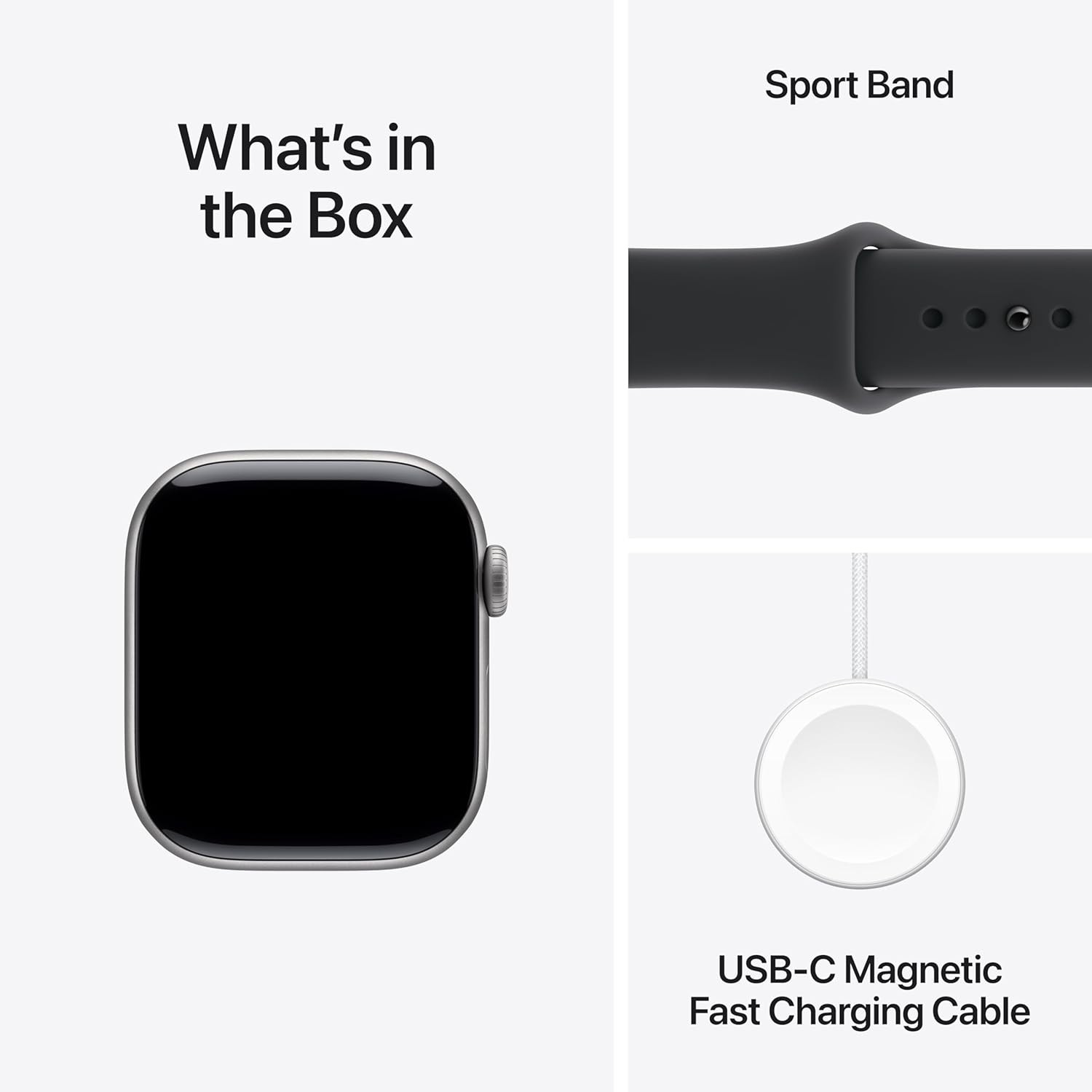 Apple Watch Series 11 46mm GPS Space Gray w/ M/L Black Sport Band MEV44LW/A